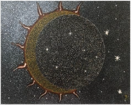 Lune-Soleil - Peinture de Sandra BOURGEOIS